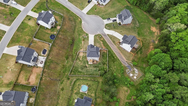 aerial view featuring a residential view