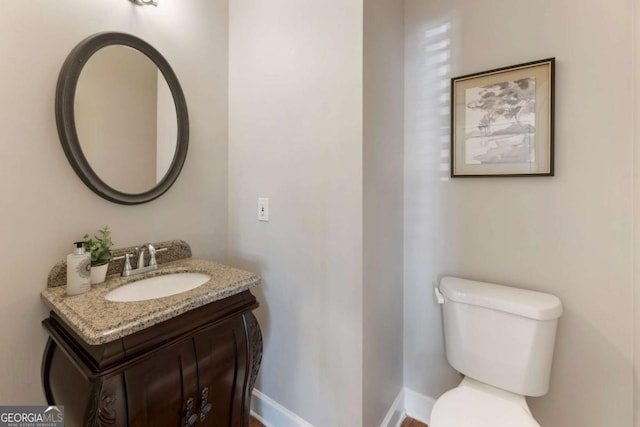 12892 Waterside Dr, Milton, GA 30004 - half bathroom with toilet and vanity