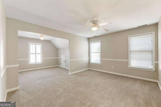 12892 Waterside Dr, Milton, GA 30004 - bonus room with baseboards, ceiling fan, and visible vents