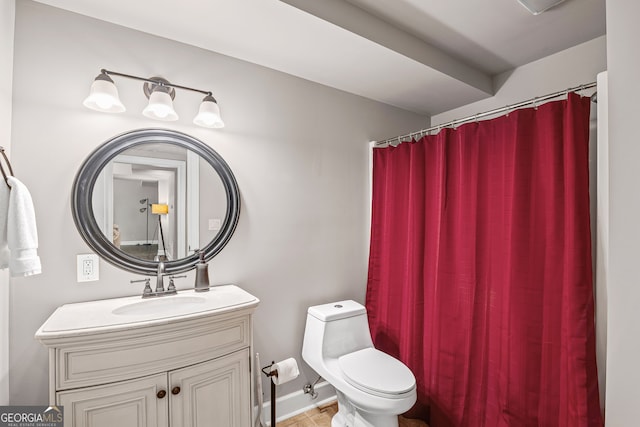 68 Timber Creek Estates Dr, Sharpsburg, GA 30277 - full bathroom featuring vanity, toilet, and a shower with curtain
