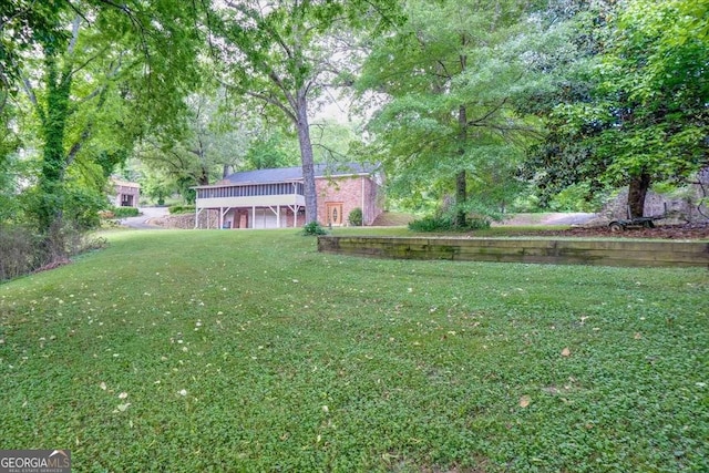 view of green lawn