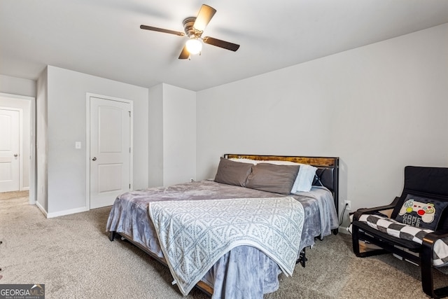 400 Toronto Cir, Hampton, GA 30228 - carpeted bedroom with baseboards and a ceiling fan