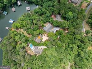8190 Old Mill Dr, Gainesville, GA 30506 - aerial overview of property's location featuring a large body of water