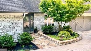 8190 Old Mill Dr, Gainesville, GA 30506 - view of exterior entry featuring brick siding