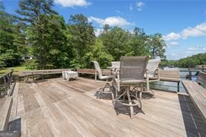 8190 Old Mill Dr, Gainesville, GA 30506 - wooden deck featuring view of wooded area