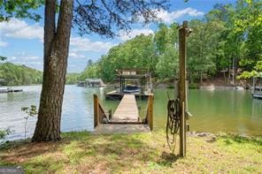 8190 Old Mill Dr, Gainesville, GA 30506 - dock area featuring a water view