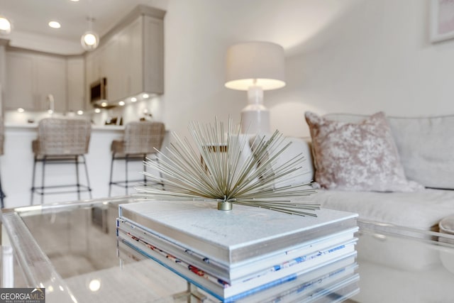 detailed view of recessed lighting