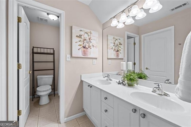 4876 Sara Creek Way, Sugar Hill, GA 30518 - bathroom with visible vents, a sink, and tile patterned flooring