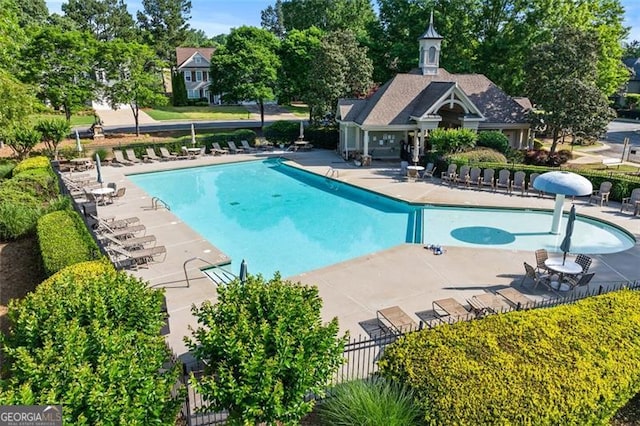 4876 Sara Creek Way, Sugar Hill, GA 30518 - community pool featuring fence and a patio