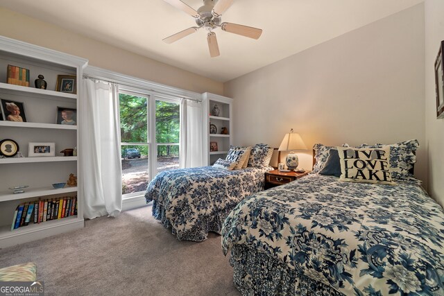 945 Sandy Run Dr, Sparta, GA 31087 - bedroom with carpet and ceiling fan