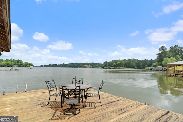 945 Sandy Run Dr, Sparta, GA 31087 - view of dock featuring a water view