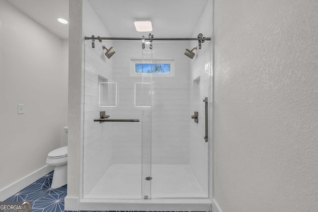 233 Bradshaw Rd, Hiawassee, GA 30546 - bathroom featuring a shower stall and toilet
