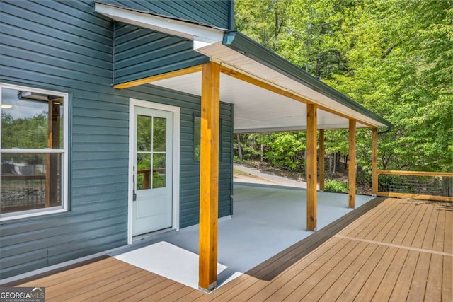233 Bradshaw Rd, Hiawassee, GA 30546 - wooden terrace featuring a patio area
