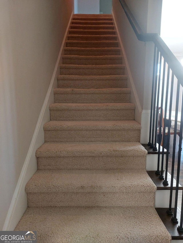 view of stairway