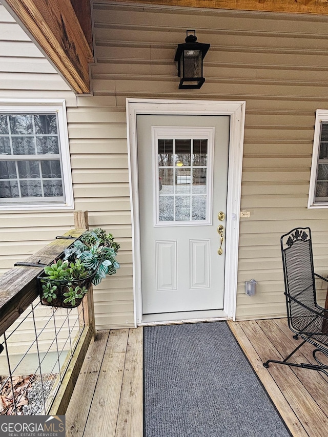 view of doorway to property