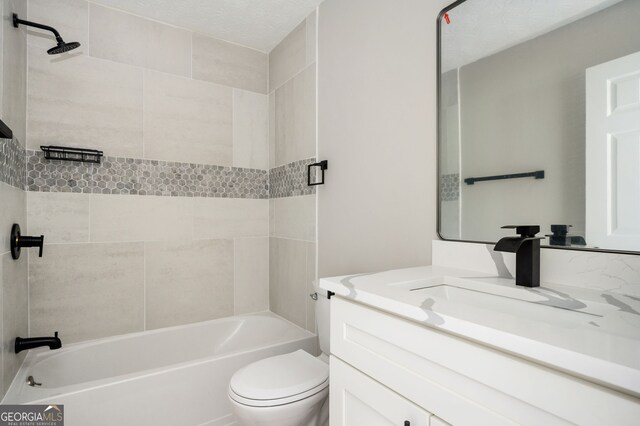 3230 Deer Valley Dr NW, Acworth, GA 30101 - bathroom with toilet, vanity, and shower / washtub combination