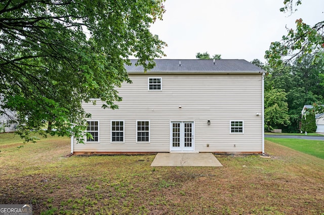 3230 Deer Valley Dr NW, Acworth, GA 30101 - back of house with a patio area, a yard, and french doors