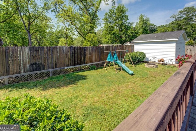 5327 David Cir SE, Covington, GA 30014 - view of yard with a playground