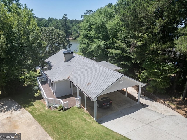 2787 Turtle Cove Trwy, Monticello, GA 31064 - aerial view of property and surrounding area featuring a forest