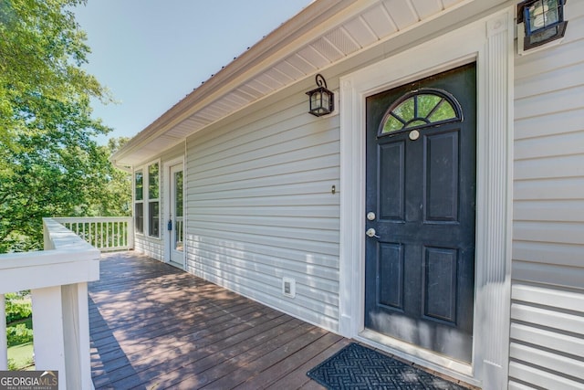 2787 Turtle Cove Trwy, Monticello, GA 31064 - doorway to property featuring a wooden deck