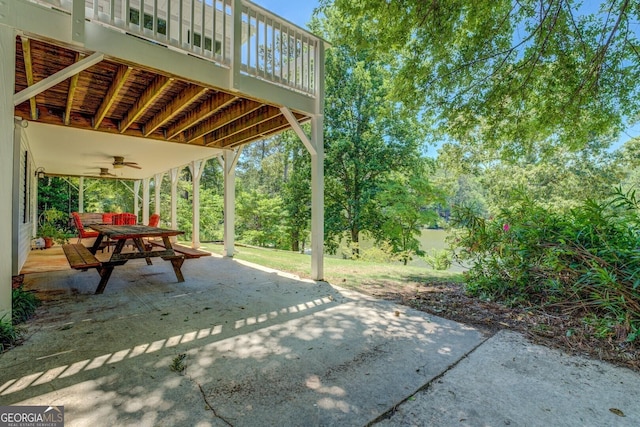 2787 Turtle Cove Trwy, Monticello, GA 31064 - view of patio / terrace featuring ceiling fan and outdoor dining area