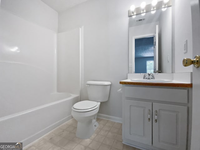 30 Trelawney Ct, Covington, GA 30016 - full bath with toilet, baseboards, visible vents, and vanity