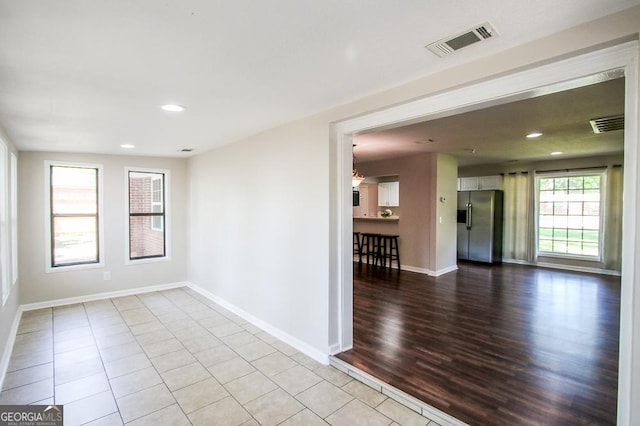 5034 W Ga Highway 292, Collins, GA 30421 - empty room with visible vents, recessed lighting, baseboards, and wood finished floors