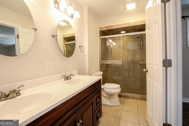 5034 W Ga Highway 292, Collins, GA 30421 - full bathroom featuring tile patterned flooring, a sink, a stall shower, and toilet