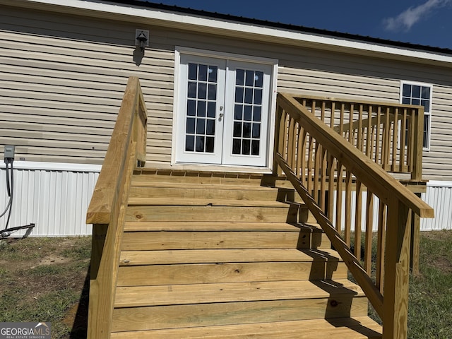 entrance to property with french doors