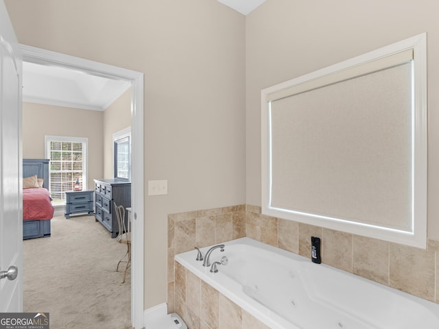 bathroom with a jetted tub