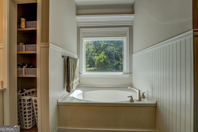 bathroom with a bath
