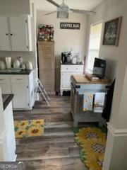 interior space featuring wood finished floors