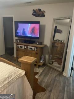 living area featuring wood finished floors