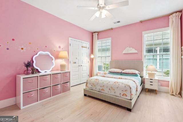 107 Amanda Trce, Kingsland, GA 31548 - bedroom featuring light wood finished floors and ceiling fan