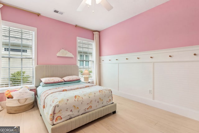 107 Amanda Trce, Kingsland, GA 31548 - bedroom featuring light wood-type flooring and a ceiling fan