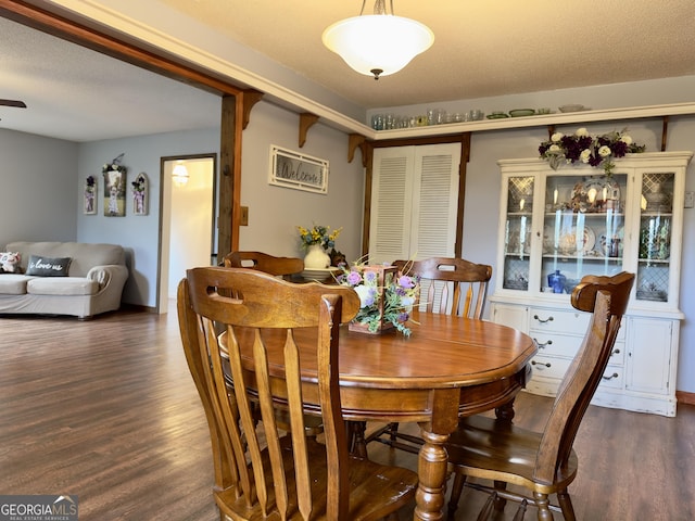 1685 Ridgeway Rd, Lafayette, GA 30728 - dining space with dark wood finished floors