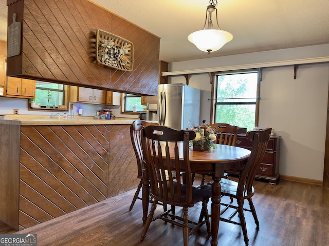 1685 Ridgeway Rd, Lafayette, GA 30728 - dining area featuring dark wood finished floors and baseboards