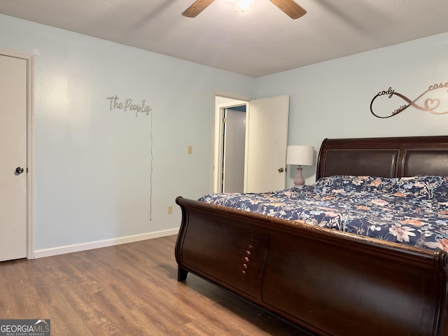 1685 Ridgeway Rd, Lafayette, GA 30728 - bedroom featuring wood finished floors and ceiling fan