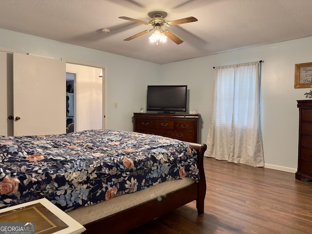1685 Ridgeway Rd, Lafayette, GA 30728 - bedroom with dark wood-style flooring and ceiling fan