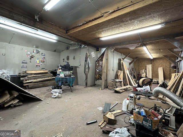 1685 Ridgeway Rd, Lafayette, GA 30728 - below grade area featuring a workshop area