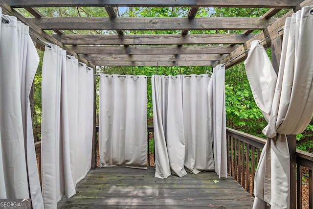 5975 Tate Dr, Austell, GA 30106 - wooden deck with a pergola