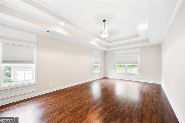135 Broadleaf Dr, Macon, GA 31210 - spare room with crown molding, baseboards, and wood finished floors