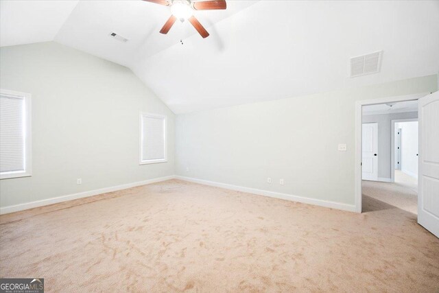 135 Broadleaf Dr, Macon, GA 31210 - bonus room with visible vents, carpet, and vaulted ceiling