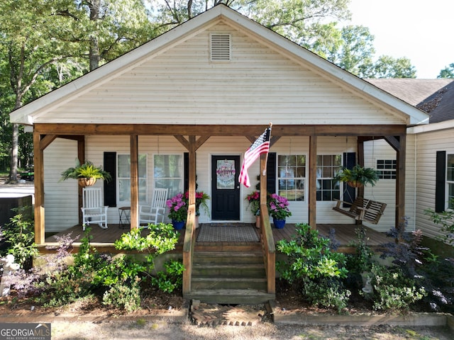 bungalow-style house with a porch