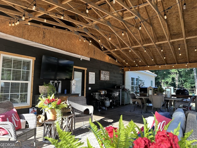 view of patio / terrace with a wooden deck