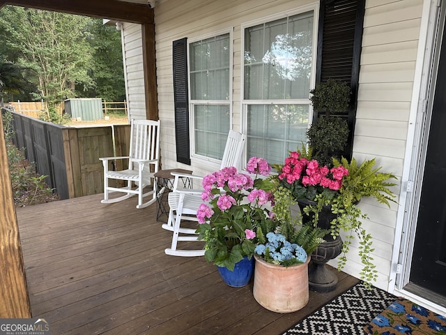 view of wooden terrace