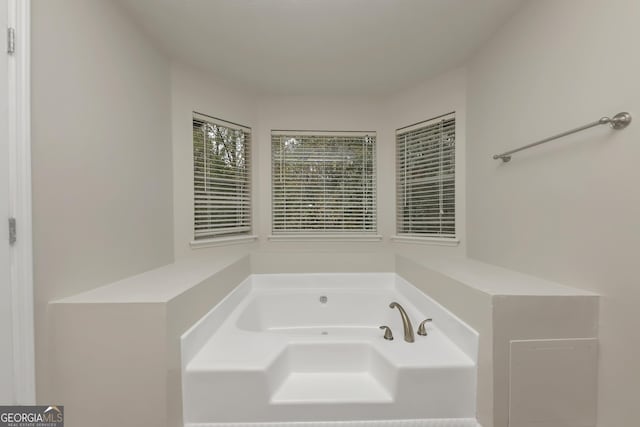 bathroom with a bath