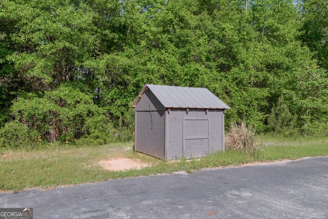 view of shed