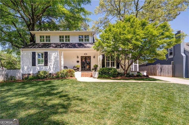 view of front of home with covered porch
