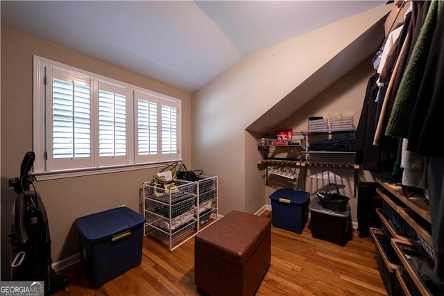 26 Kensington Rd, Avondale Estates, GA 30002 - miscellaneous room with vaulted ceiling and wood finished floors